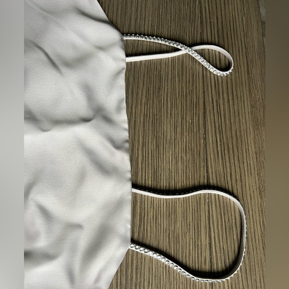 THE ATTICO Fujiko Satin Minidress in Silver sz US 8 IT 44 890$ - Picture 11 of 16